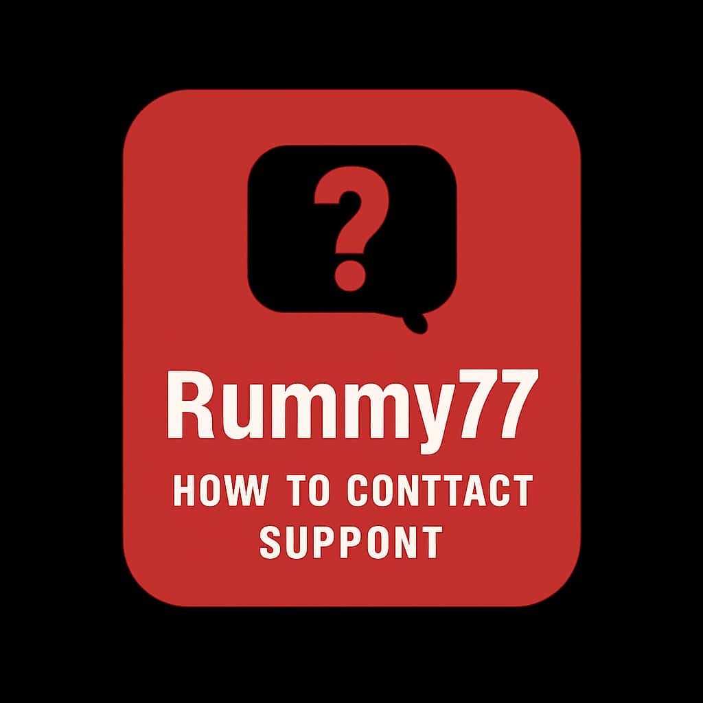 A badge symbolizing Rummy77 support contact options.