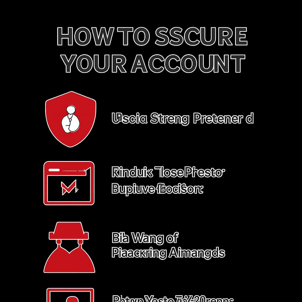 An educational diagram illustrating steps to secure a Rummy77 account.