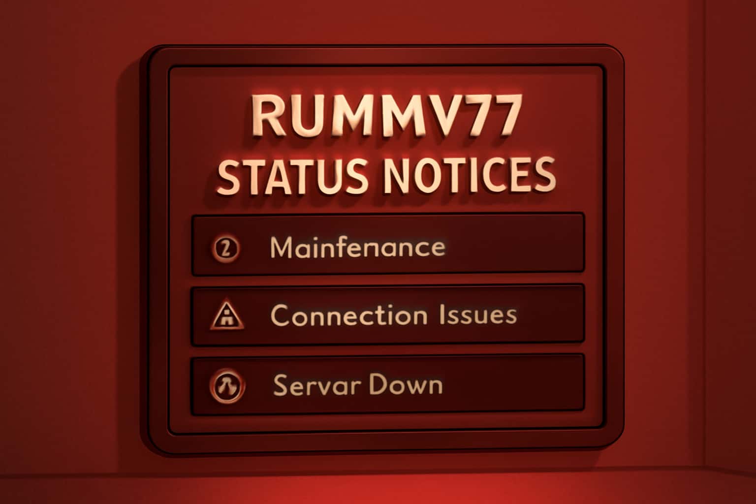 An informative scene depicting Rummy77 Status Notices