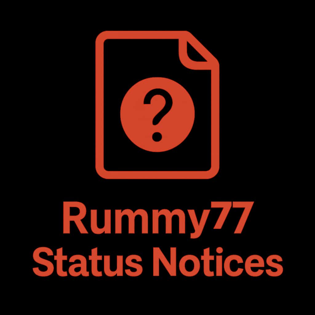 A badge concept for Rummy77 Status Notices