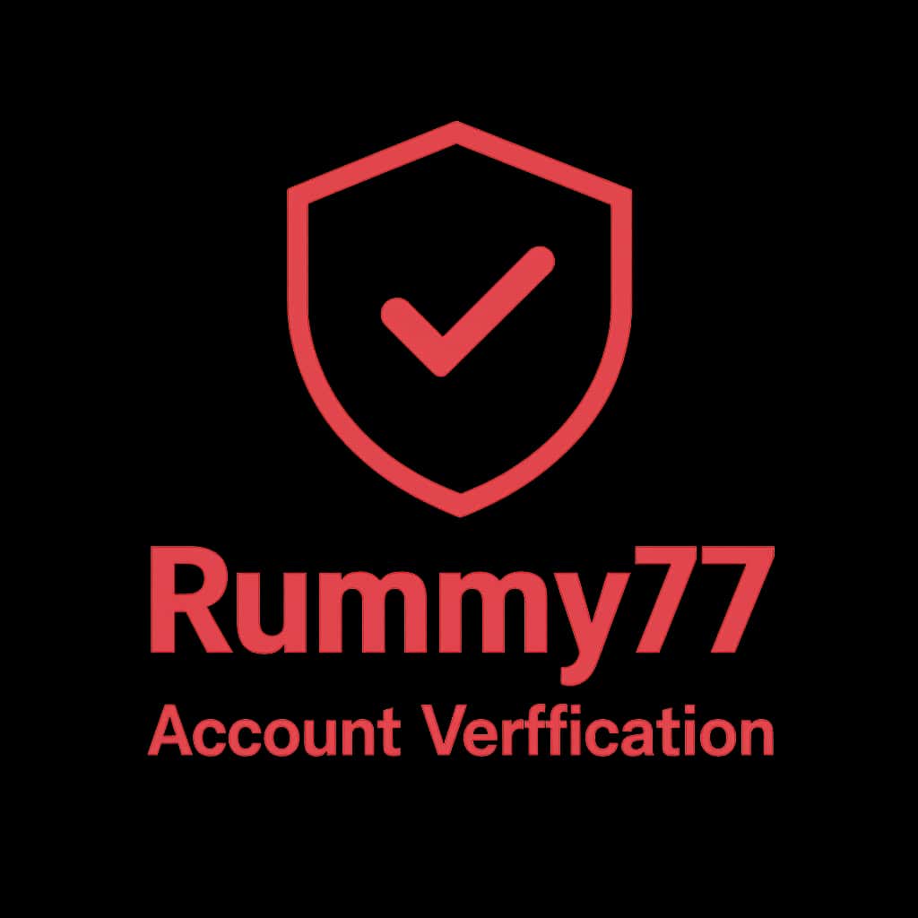 A badge illustrating the concept of Rummy77 Account Verification.