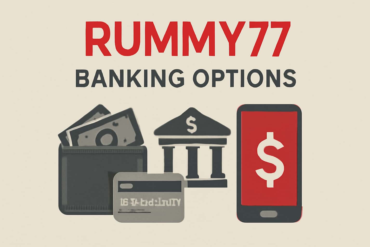 Informational scene showcasing Rummy77 Banking Options.