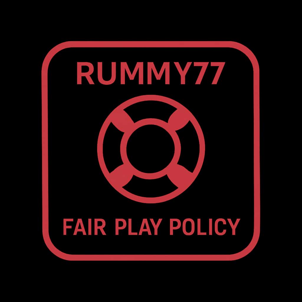 Badge representing the Rummy77 Fair Play Policy.