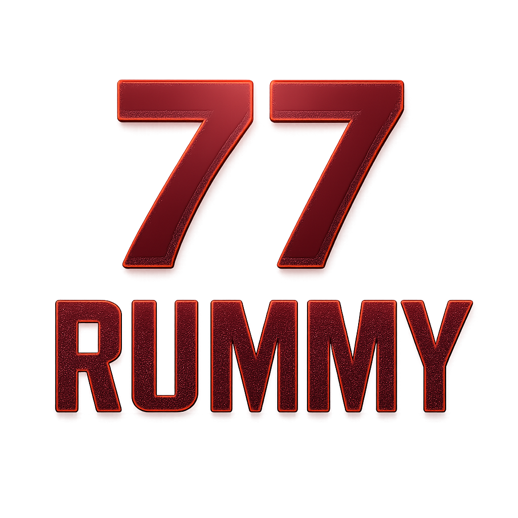 A conceptual badge representing Rummy77 features.