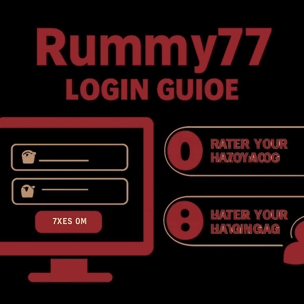 Diagram illustrating Rummy77 login process