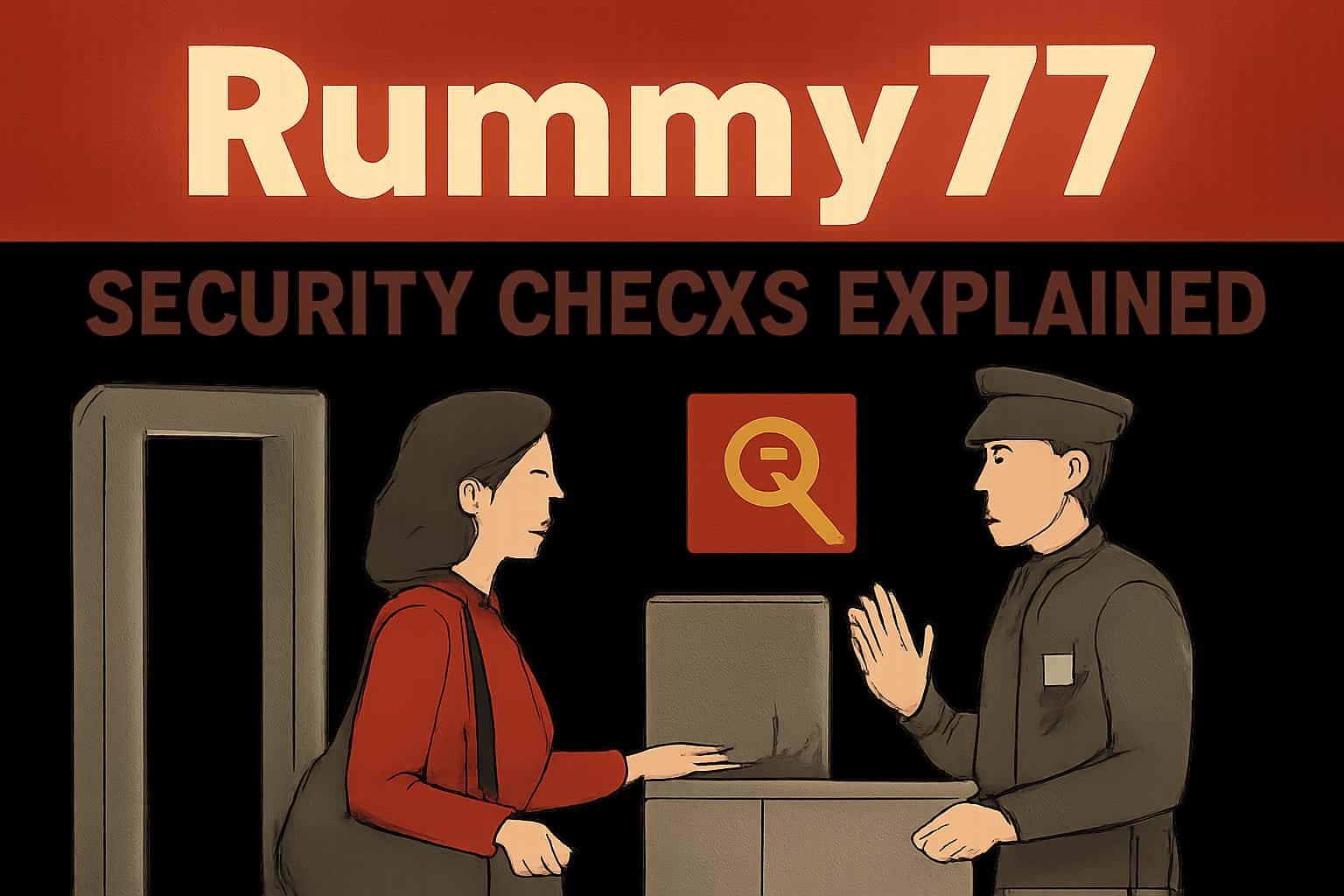 An informative illustration emphasizing Rummy77 security checks.