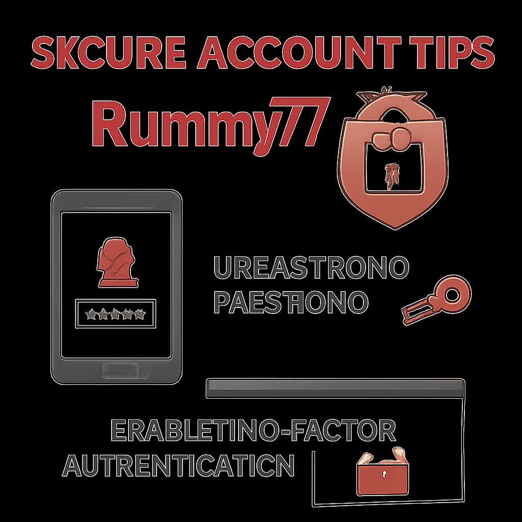 Diagram showcasing account security measures for Rummy77.