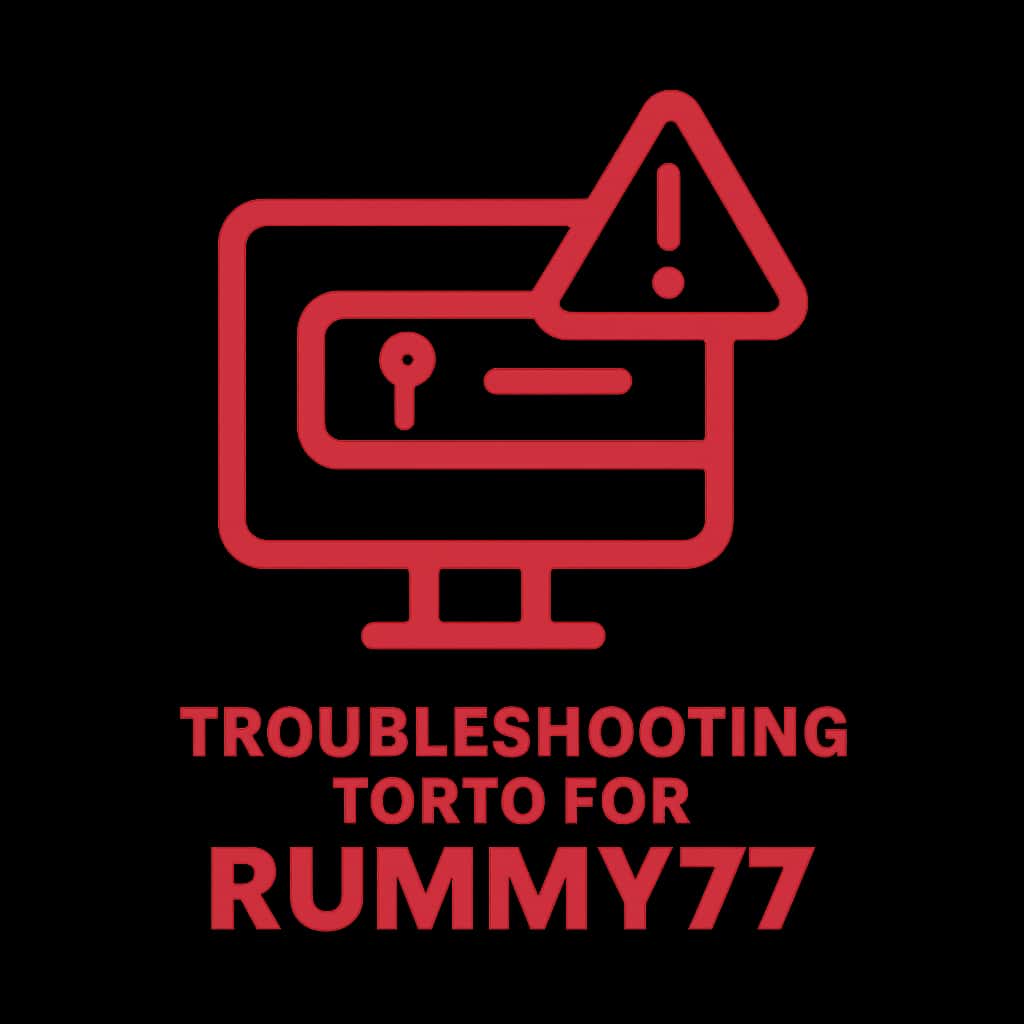 A badge illustrating troubleshooting login for Rummy77.