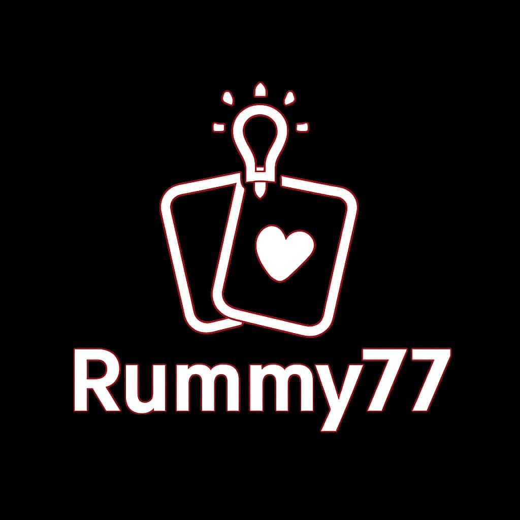 A conceptual badge representing Rummy77 features.