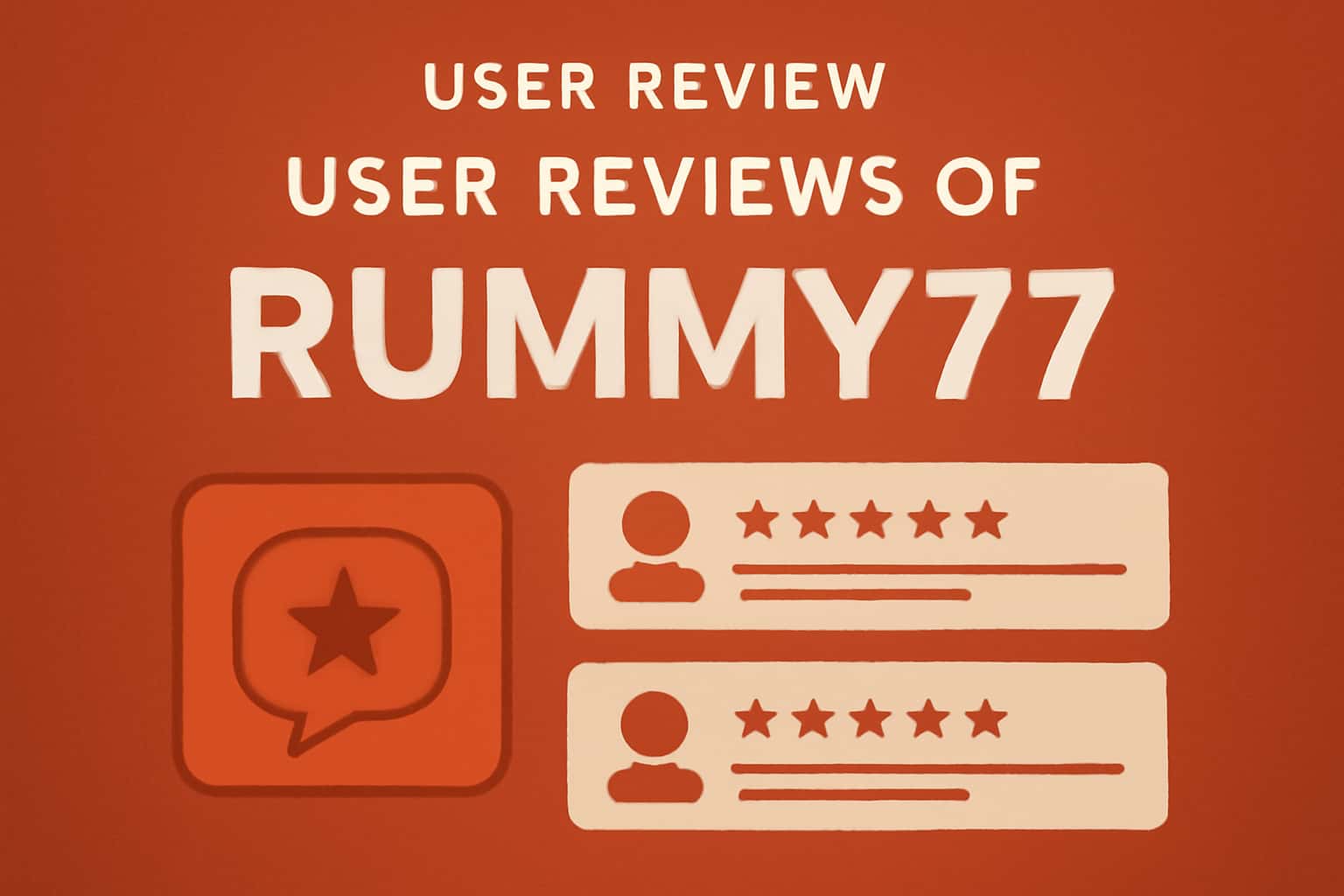 An informative visual representation of user reviews related to Rummy77.